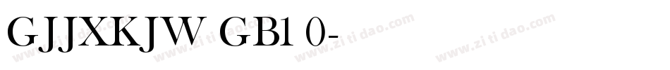 GJJXKJW GB1 0字体转换